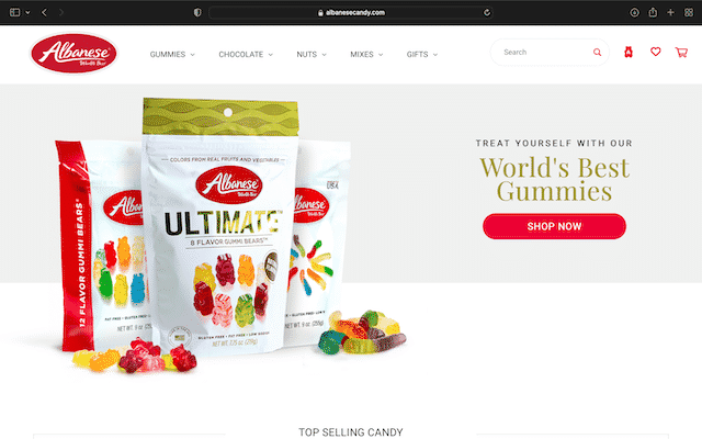25 Best Cute Candy Store Websites 41 Albanese Candy's home page
