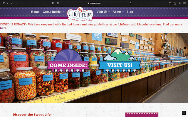 25 Best Cute Candy Store Websites 44 Chutter's Home Page