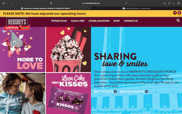 25 Best Cute Candy Store Websites 50 Hershey's Chocolate Home Page