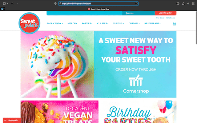 25 Best Cute Candy Store Websites 32 Sweet Pete's home page