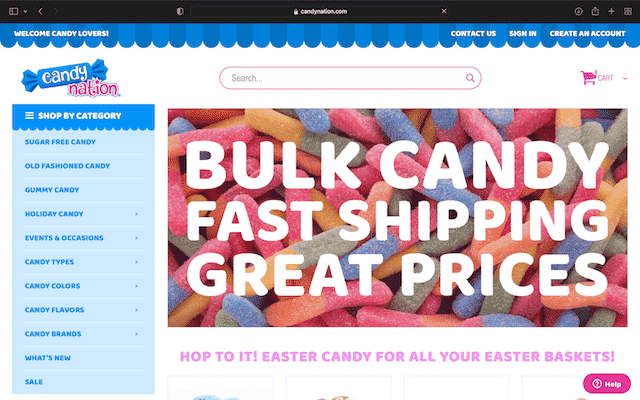 25 Best Cute Candy Store Websites 46 candy nation's home page