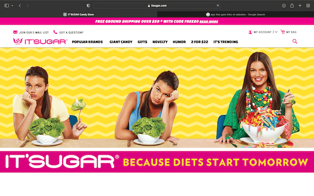 25 Best Cute Candy Store Websites 42 It's Sugar home page