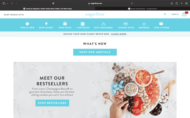 25 Best Cute Candy Store Websites 31 Sugarfina home page