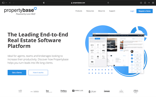 20 Best Real Estate Websites For Lead Generation 32 Property Base's Home Page