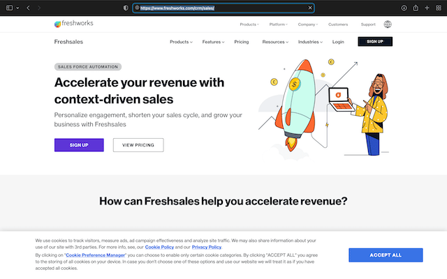 20 Best Real Estate Websites For Lead Generation 39 Freshsales CRM's Home Page