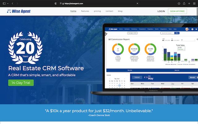 20 Best Real Estate Websites For Lead Generation 41 Wise Agent's Home Page