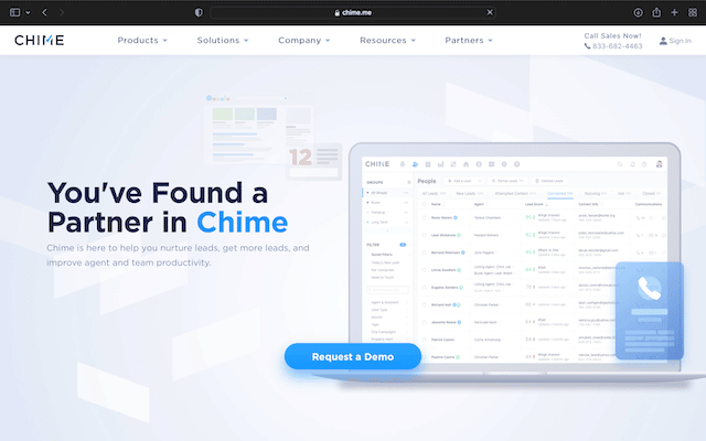 20 Best Real Estate Websites For Lead Generation 31 Chime's Home Page