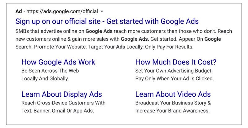Which Is A Benefit Of Advertising Online With Google Ads? 10 An example of a Google Ad