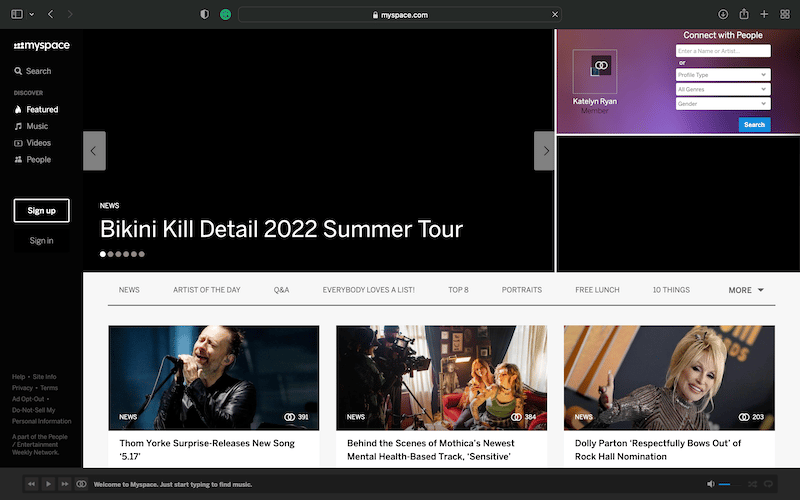 Bad Websites: 19 Of The Worst Websites In The World 25 MySpace's home page