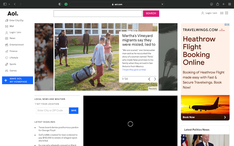 Bad Websites: 19 Of The Worst Websites In The World 24 AOL's homepage