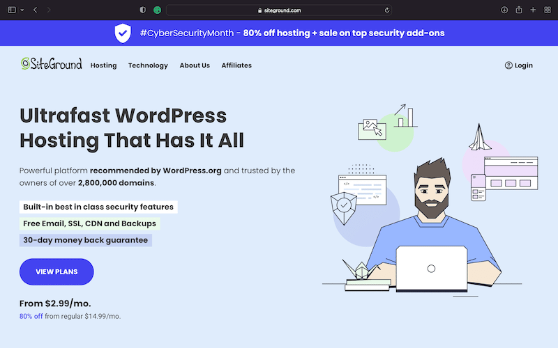Siteground Siteground homepage