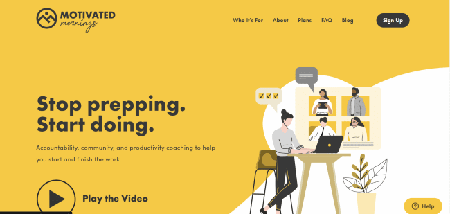 What Does Small Business Website Design Entail? 25 9. Motivated Mornings