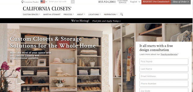 What Does Small Business Website Design Entail? 17 1. California Closets