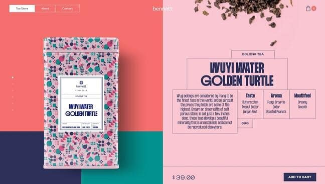 What Does Small Business Website Design Entail? 20 4. Bennet Tea