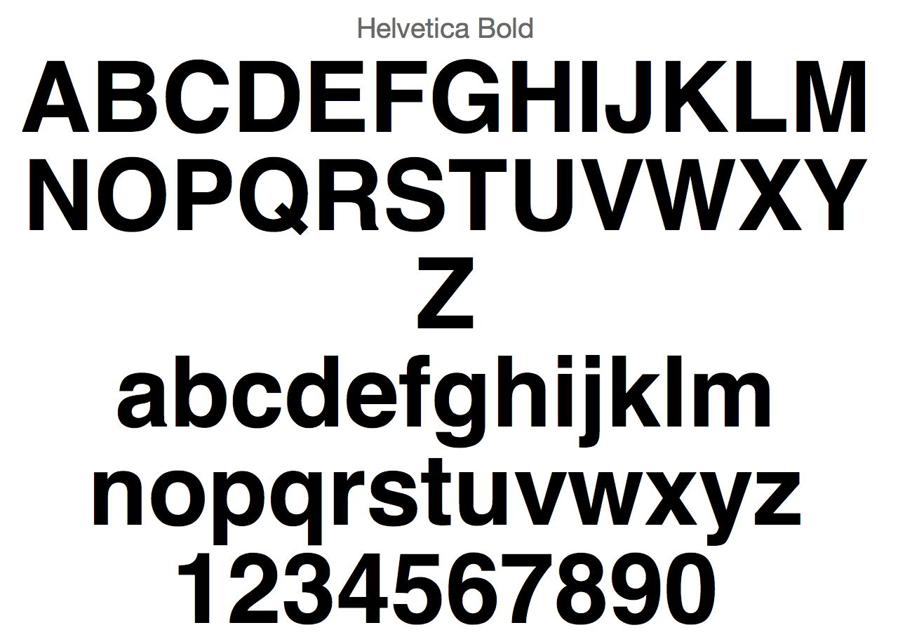 Helvetica Bold 