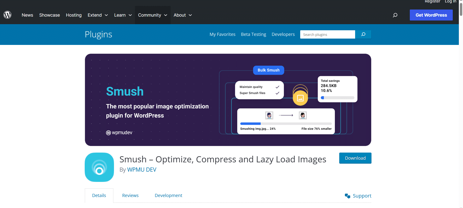 WP Smush wordpress plugin