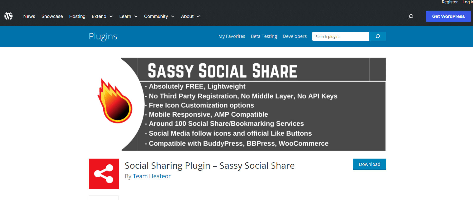 WP Social Sharing WordPress Plugins