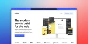 WebFlow vs WordPress 101- A Detailed Comparison for Digital Creators 17 a computer screen with the words the modern way to build for the web