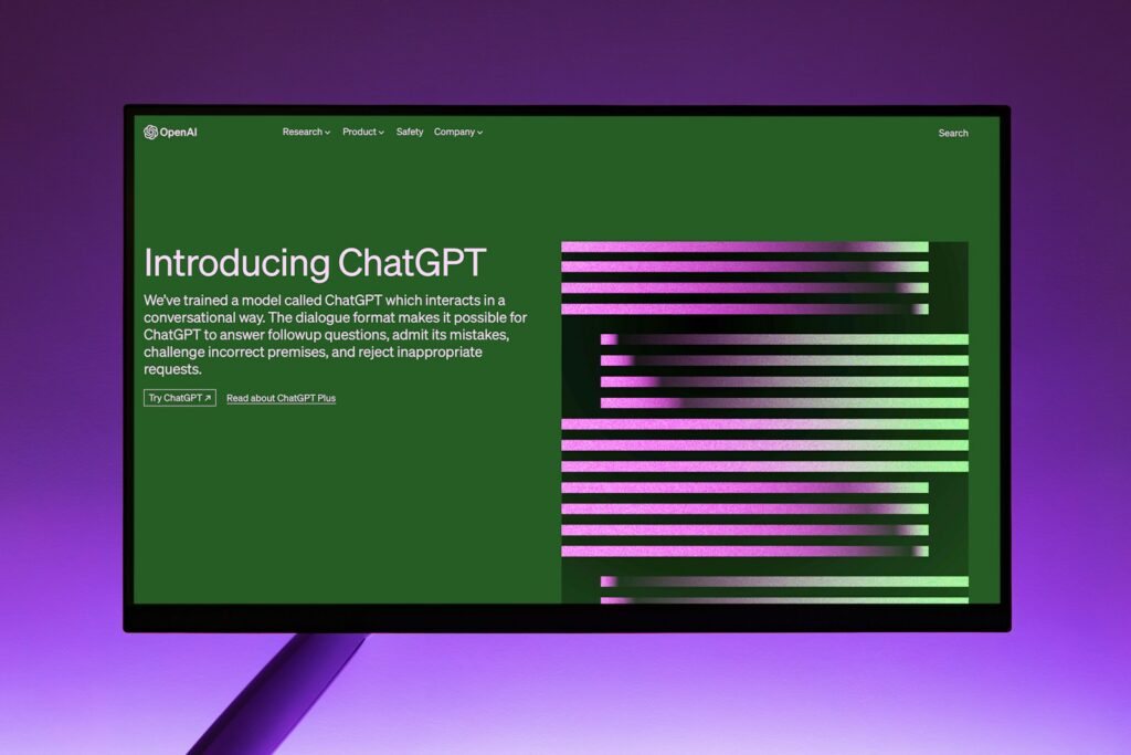 The Small Business Guide to AI Websites: Enhancing Functionality and User Experience 13 a computer screen with a purple and green background