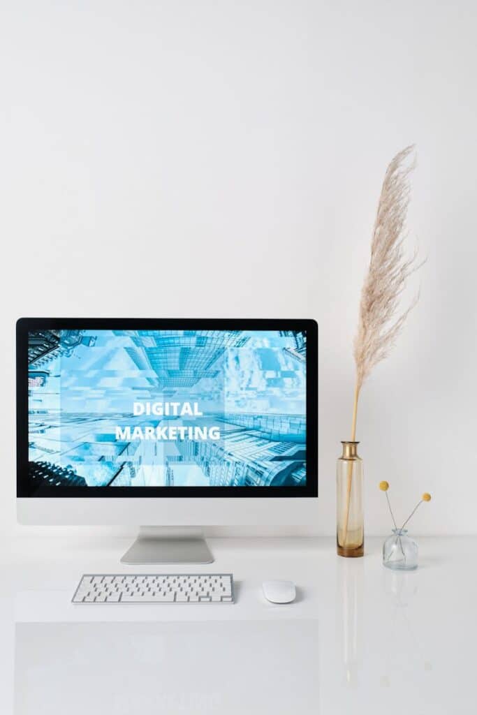 Digital Marketing Displayed on Screen