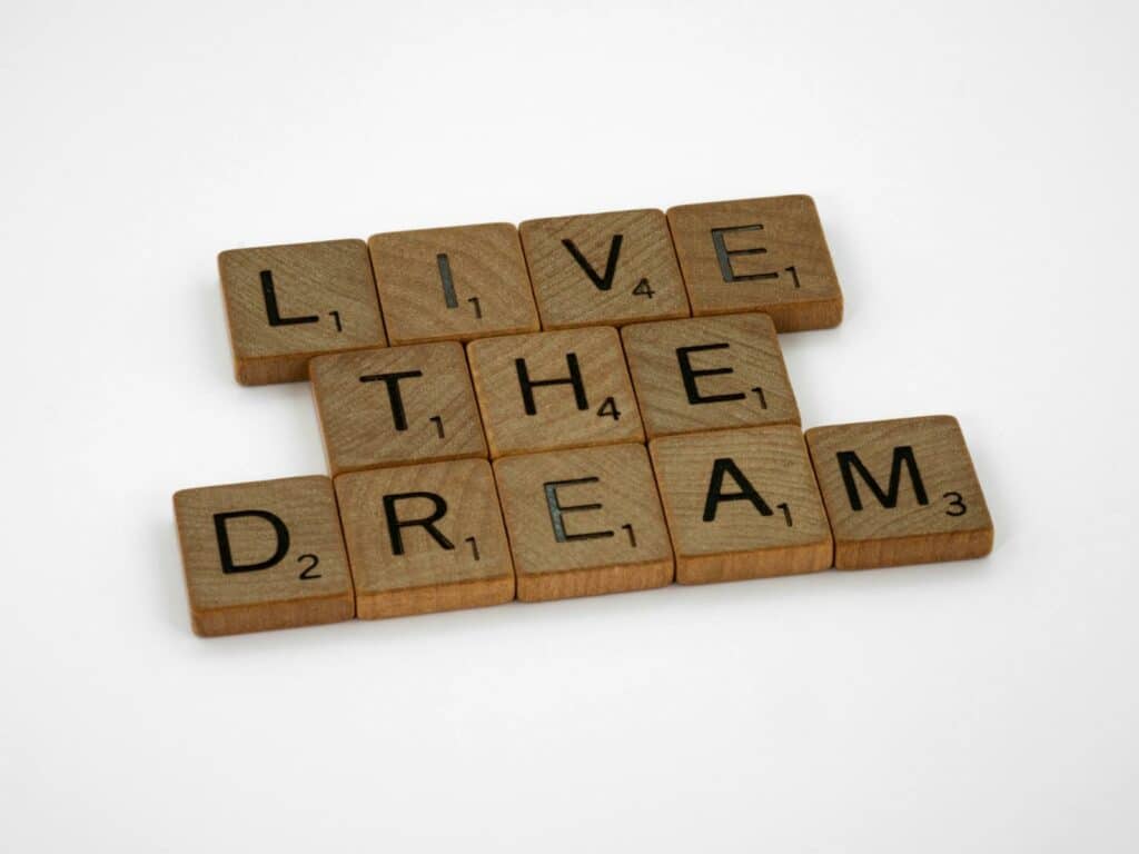 Scrabble Letter Tiles Forming a Message