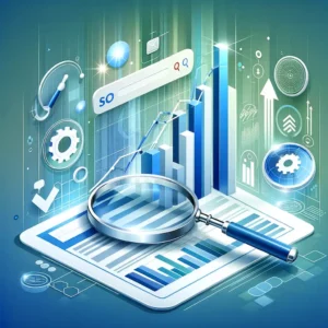 DALL·E 2024 08 27 10.49.15 A modern and professional featured image for a blog related to Understanding SEO Ranking Reports without any text. The image should depict an abstr