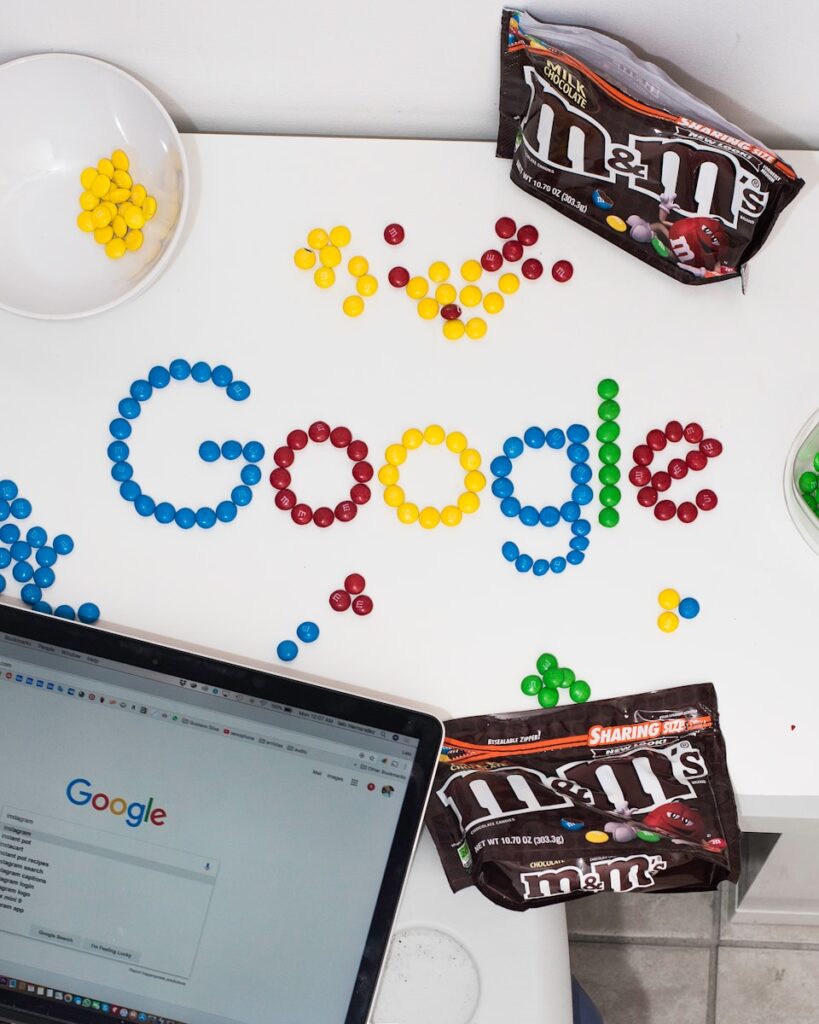 Top Brand Positioning Strategies to Elevate Your Business Approach 13 photo of M&M forming Google chocolate candies on table