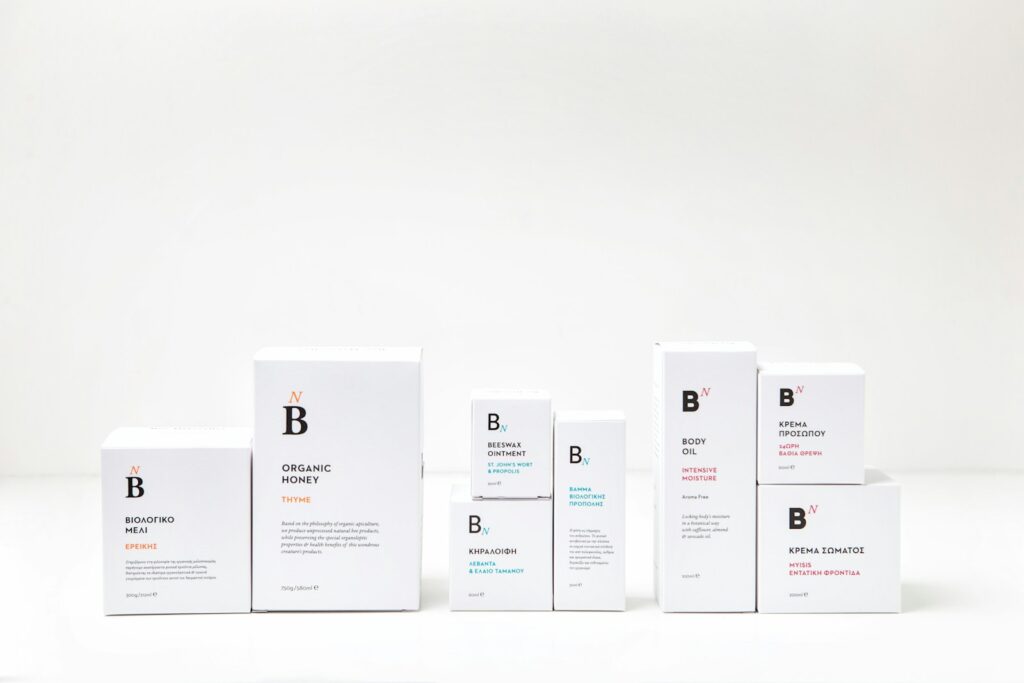 white cardboard boxes